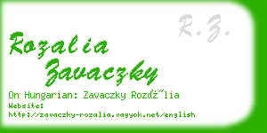 rozalia zavaczky business card